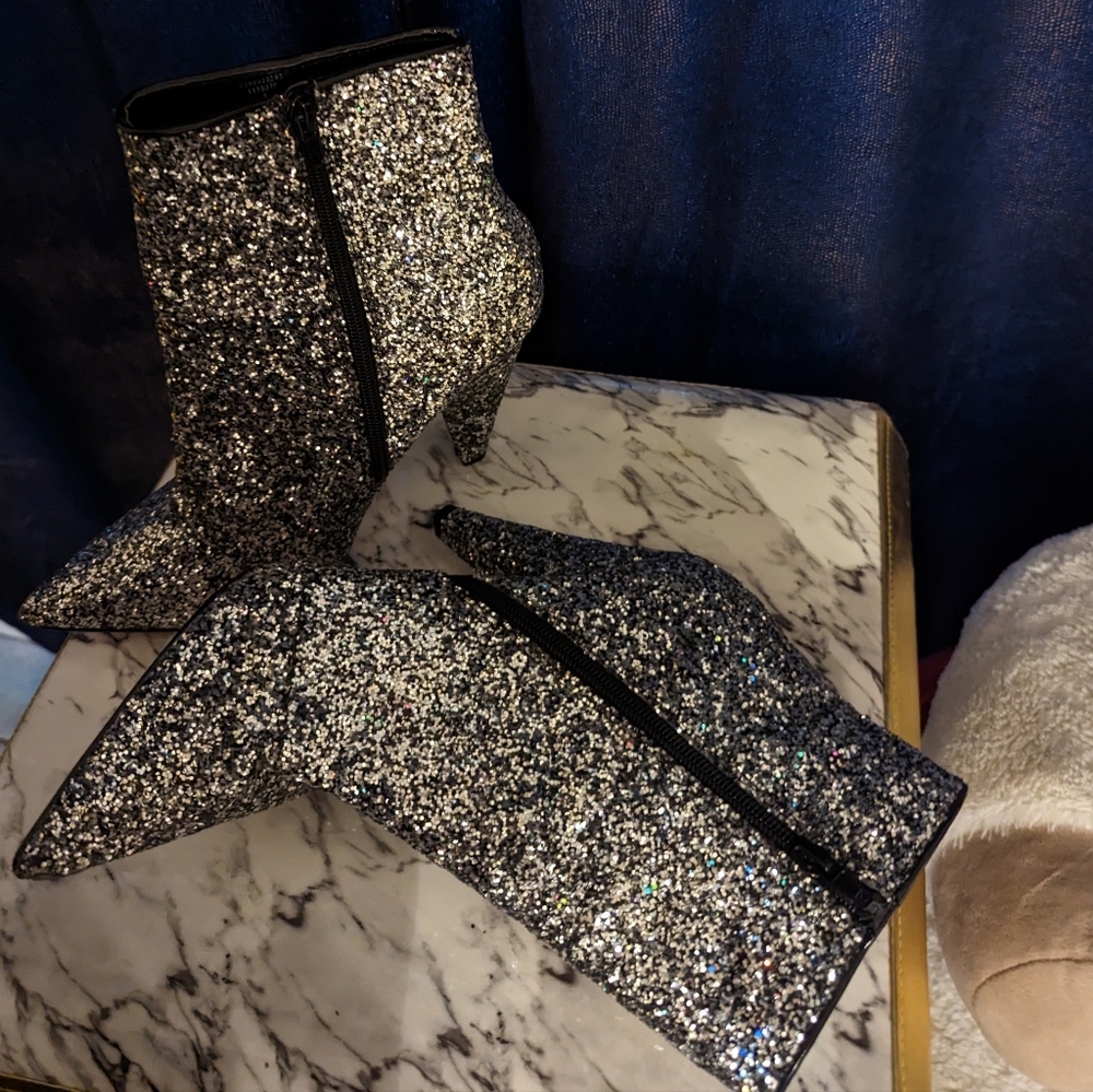 Asos Glitter Ankle Boots - Picture 3 of 3